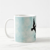Cool, Phantastisch, Blaue Vögel mit Herzblut Kaffeetasse (Links)