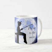 Cool, Phantastisch, dunkelblauer Mond mit einem Zi Kaffeetasse (VorderseiteRechts)
