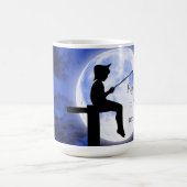 Cool, Phantastisch, dunkelblauer Mond mit einem Zi Kaffeetasse (Mittel)