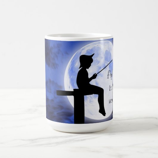 Cool, Phantastisch, dunkelblauer Mond mit einem Zi Kaffeetasse (Mittel)