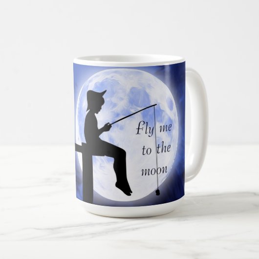 Cool, Phantastisch, dunkelblauer Mond mit einem Zi Kaffeetasse (VorderseiteRechts)