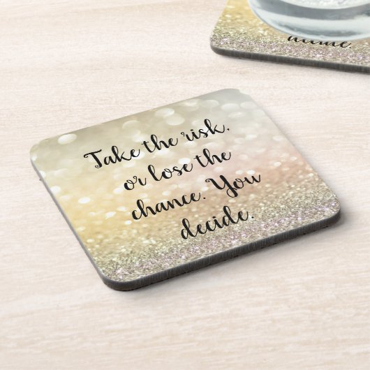 Cool, Phantastisch, Funkelnd und Quotes Getränkeuntersetzer (Linke Seite)