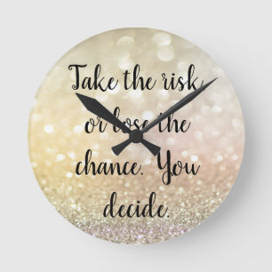 Cool, Phantastisch, Funkelnd und Quotes Runde Wanduhr