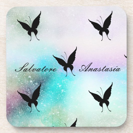 Cool, Phantastisch, Galaxie, Buterfly Getränkeuntersetzer (Vorderseite)
