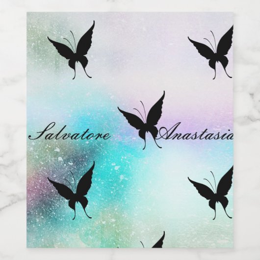 Cool, Phantastisch, Galaxie, Buterfly Weinetikett (Einzelnes Label)