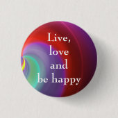 Cool, Phantastisch, Regenbogen mit einem Zitat Button (Vorderseite)