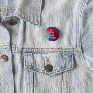 Cool, Phantastisch, Regenbogen mit einem Zitat Button