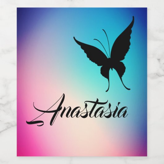 Cool, Phantastisch, Regenbogenfliege Weinetikett (Einzelnes Label)