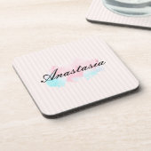 Cool, Phantastisch, rosa Funkelnd Getränkeuntersetzer (Linke Seite)