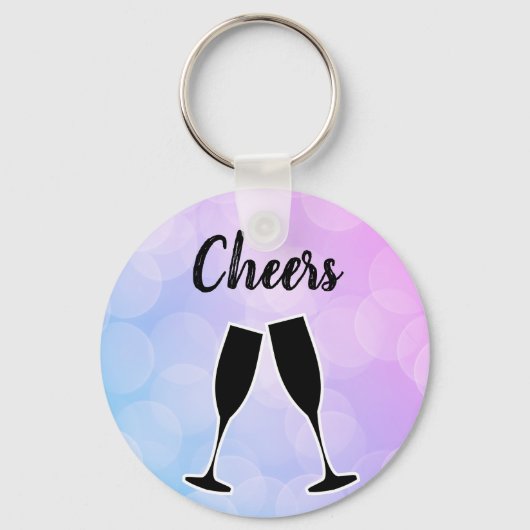 Cool Phantastisch Trendy Lila mit Ihrem Namen Schlüsselanhänger (Vorderseite)