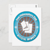 Cool Philosophienclub Postkarte (Vorne/Hinten)