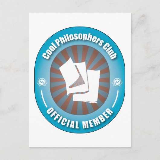 Cool Philosophienclub Postkarte (Vorderseite)