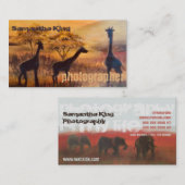 Cool Pic Sunset Fotografy Artist Visitenkarte (Vorne/Hinten)