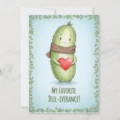 Cool Pickle Lover Dill With It funny pun gift Dankeskarte (Vorderseite)
