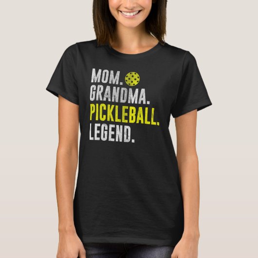 Cool Pickleball Player Saying Mom Grandma Pickleba T-Shirt (Vorderseite)