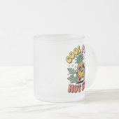Cool Pine Hot Sun Retro Pineapple Summer Vibes Mattglastasse (VorderseiteRechts)
