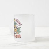 Cool Pine Hot Sun Retro Pineapple Summer Vibes Mattglastasse (Vorderseite Links)