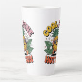 Cool Pine Hot Sun Retro Pineapple Summer Vibes Milchtasse (Vorderseite)