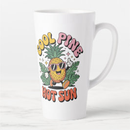 Cool Pine Hot Sun Retro Pineapple Summer Vibes Milchtasse