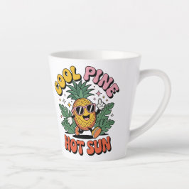 Cool Pine Hot Sun Retro Pineapple Summer Vibes Milchtasse