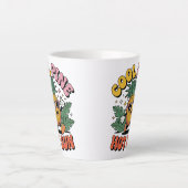 Cool Pine Hot Sun Retro Pineapple Summer Vibes Milchtasse (Vorderseite)