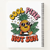 Cool Pine Hot Sun Retro Pineapple Summer Vibes Notizblock (Rückseite)