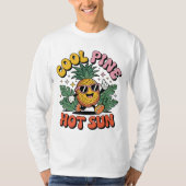 Cool Pine Hot Sun Retro Pineapple Summer Vibes T-Shirt (Vorderseite)