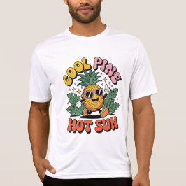 Cool Pine Hot Sun Retro Pineapple Summer Vibes T-Shirt