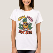 Cool Pine Hot Sun Retro Pineapple Summer Vibes T-Shirt (Vorderseite)