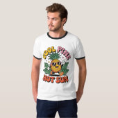Cool Pine Hot Sun Retro Pineapple Summer Vibes T-Shirt (Vorne ganz)