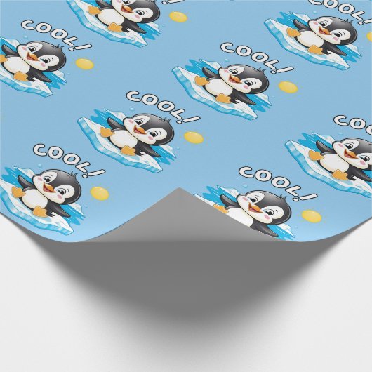 Cool! , Pinguin Geschenkpapier (Ecke)