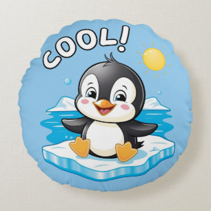 Cool! , Pinguin Rundes Kissen