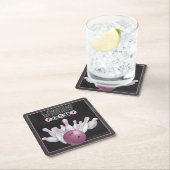 Cool Pink Bowling Party Untersetzer (Vor Ort)