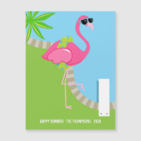 Cool Pink Flamingo Sommer Gruß