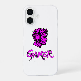 Cool Pink Geometric Gamer  iPhone 16 Hülle