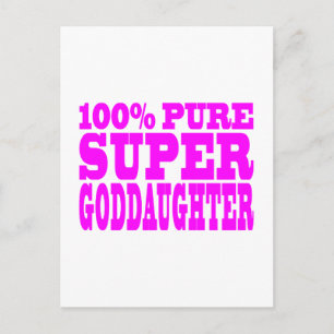 Cool Pink Gifts 4 Goddauters : Super Godtochter Postkarte