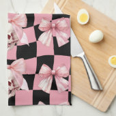 Cool Pink Kitchen Skeletton Halloween Geschirrtuch (Viertel Falte)