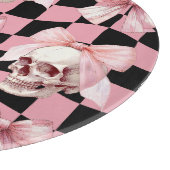 Cool Pink Kitchen Skeletton Halloween Schneidebrett (Ecke)