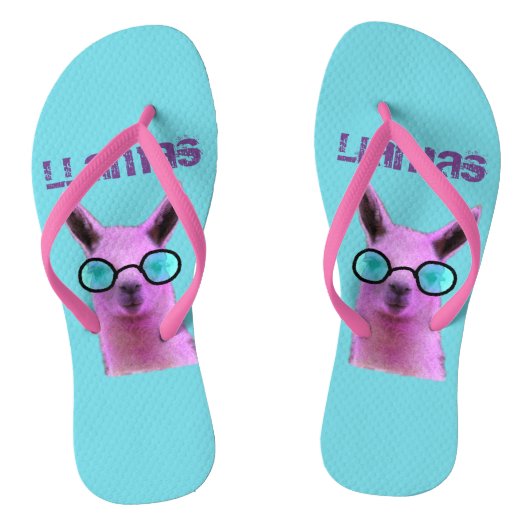 Cool Pink Llama! Badesandalen (Fußbett)