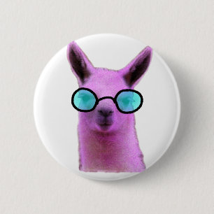 Cool Pink Llama! Button