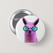 Cool Pink Llama! Button (Vorne & Hinten)