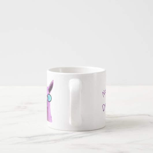 Cool Pink Llama! Espressotasse (Rückseite)