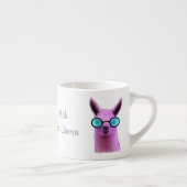Cool Pink Llama! Espressotasse (Rechts)