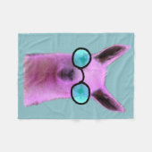 Cool Pink Llama! Fleecedecke (Vorderseite (Horizontal))