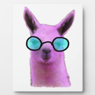 Cool Pink Llama! Fotoplatte