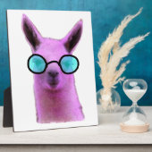 Cool Pink Llama! Fotoplatte (Seite)