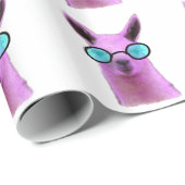 Cool Pink Llama! Geschenkpapier (Rolleneckpunkt)