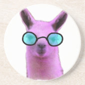 Cool Pink Llama! Getränkeuntersetzer (Vorne)