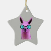 Cool Pink Llama! Keramik Ornament (Rechts)