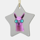 Cool Pink Llama! Keramik Ornament (Links)
